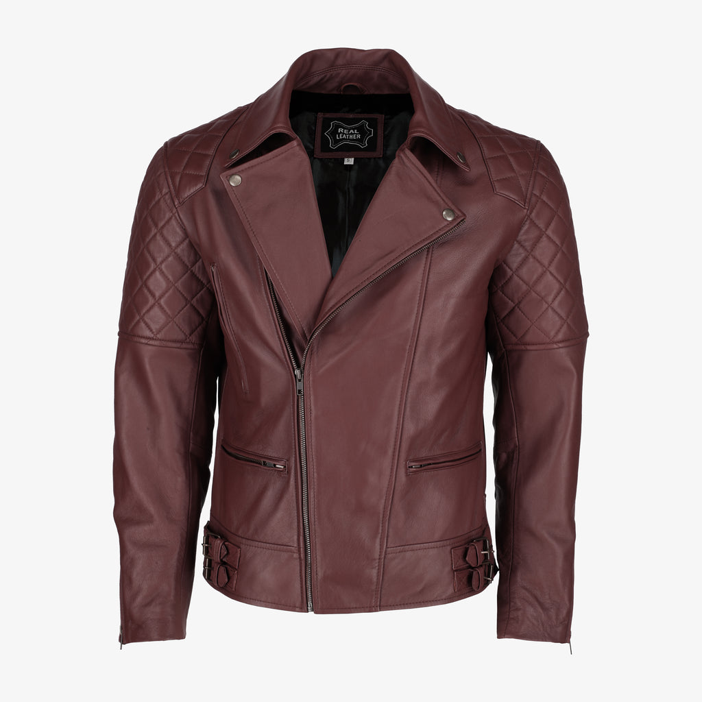 Men’s Black Diamond Quilted Leather Jacket