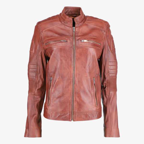 Cafe Racer Brown Women Jacket