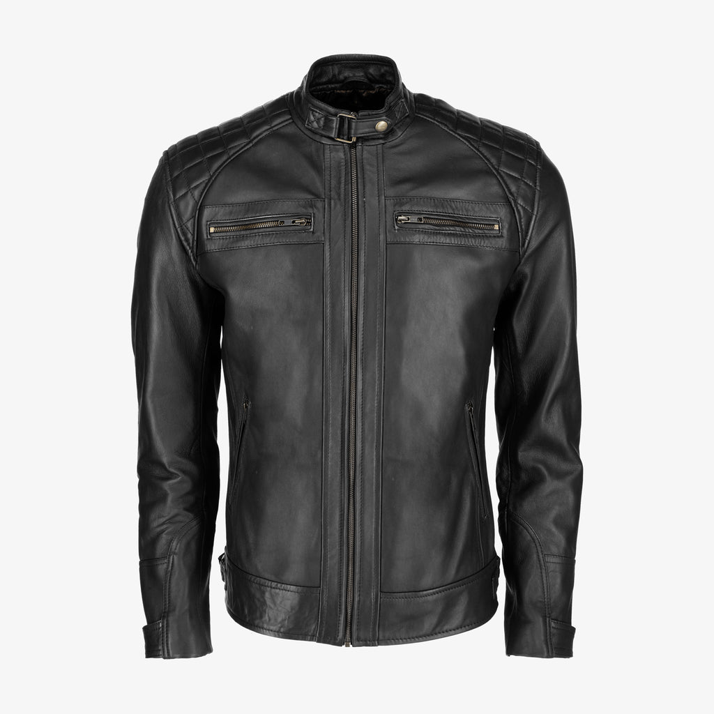 Men’s Timeless Black Lambskin Leather Jacket