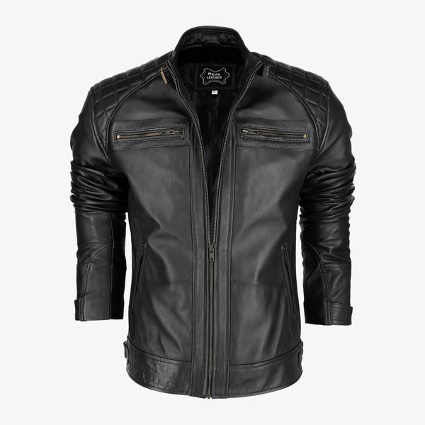 Men’s Timeless Black Lambskin Leather Jacket