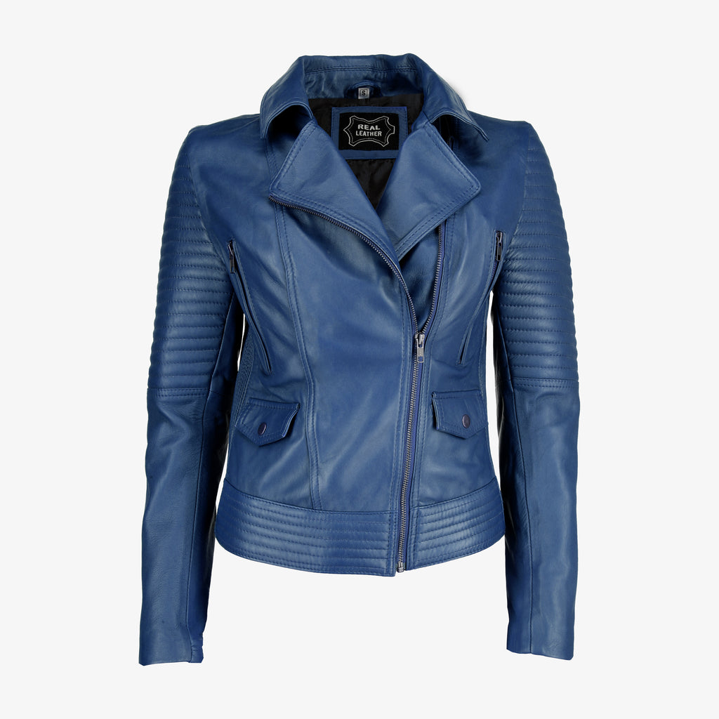 Women’s Black Asymmetrical Leather Jacket