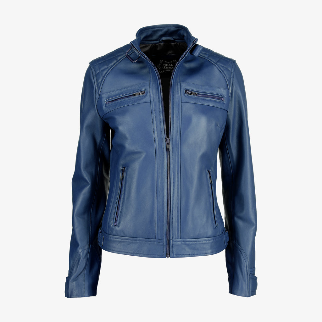 Women Classic Black Leather Jacket