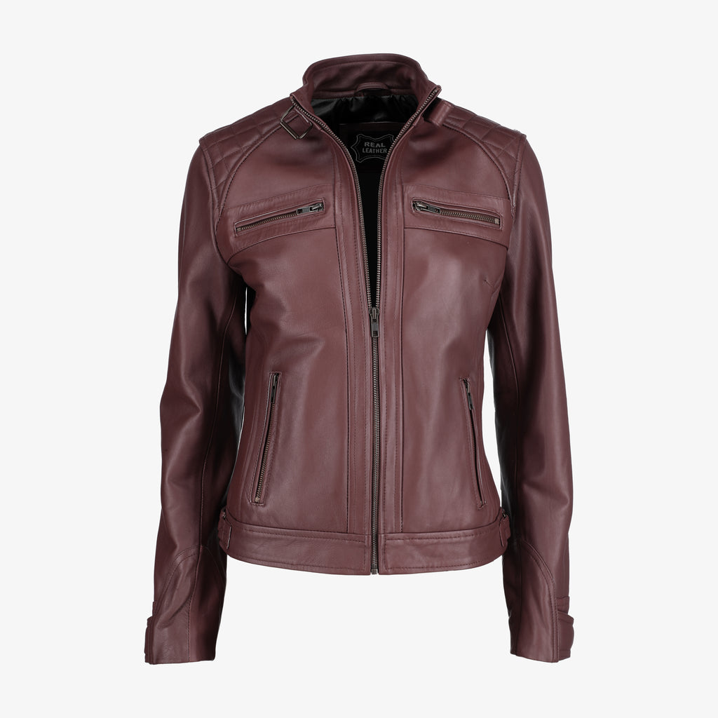 Women Classic Black Leather Jacket