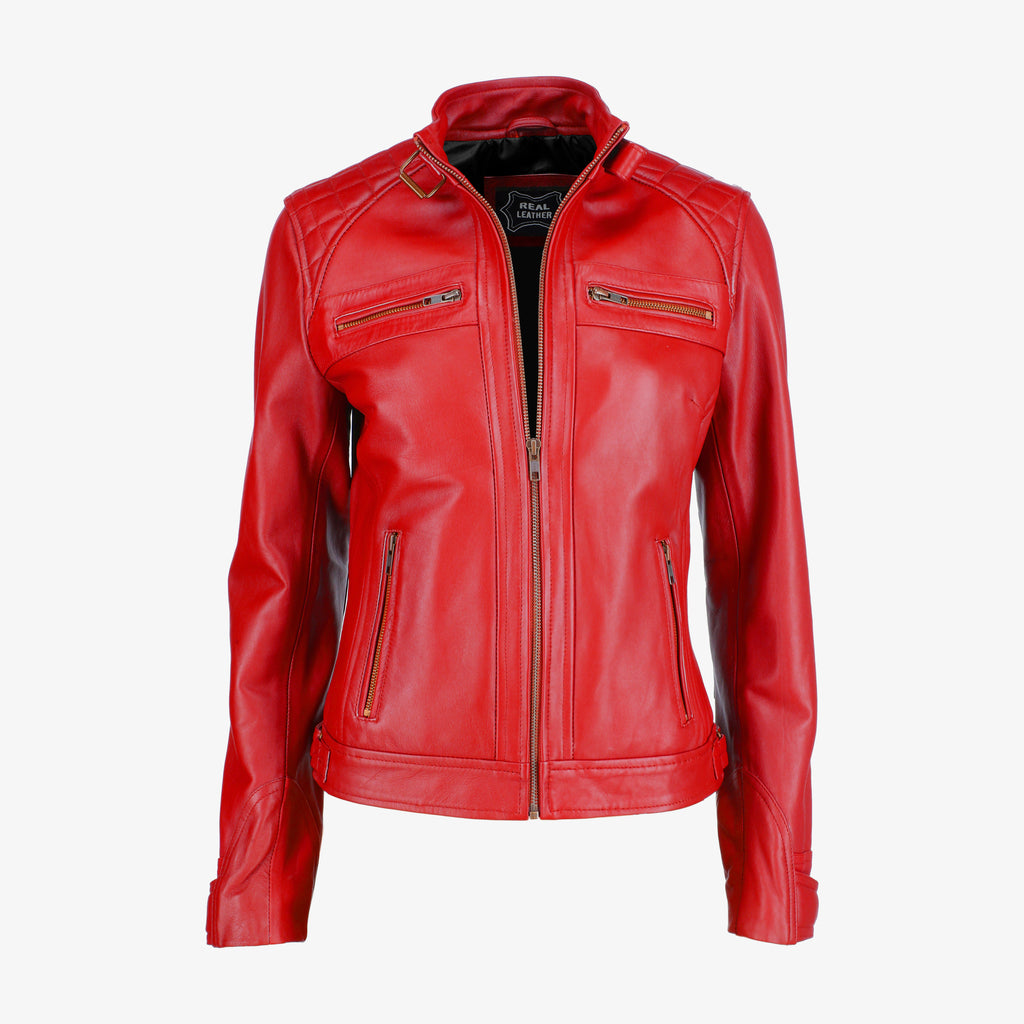 Women Classic Black Leather Jacket