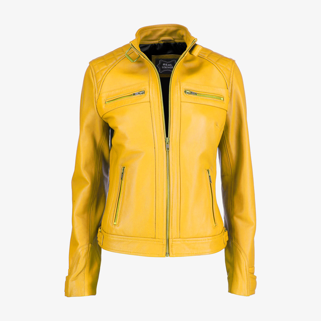 Women Classic Black Leather Jacket