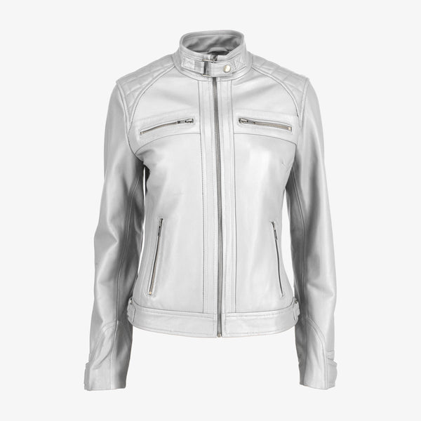 Women Classic Black Leather Jacket